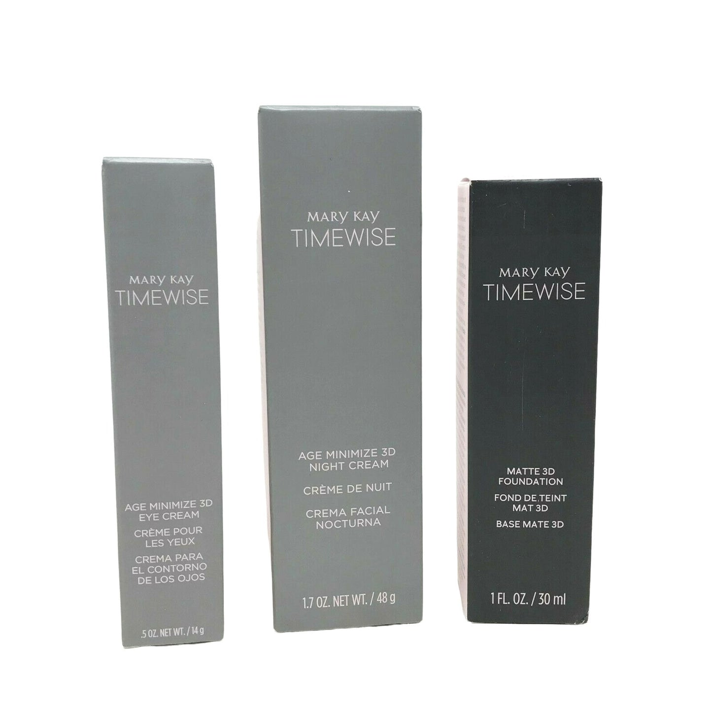 Mary Kay Timewise AGE MINIMIZE skincare 3D Set w Ivory Foundation