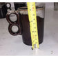 Stoneware DOUBLE FINGER Mug SET Chocolate w White Speckled Rim Unbranded  A+ Stuff Mugs