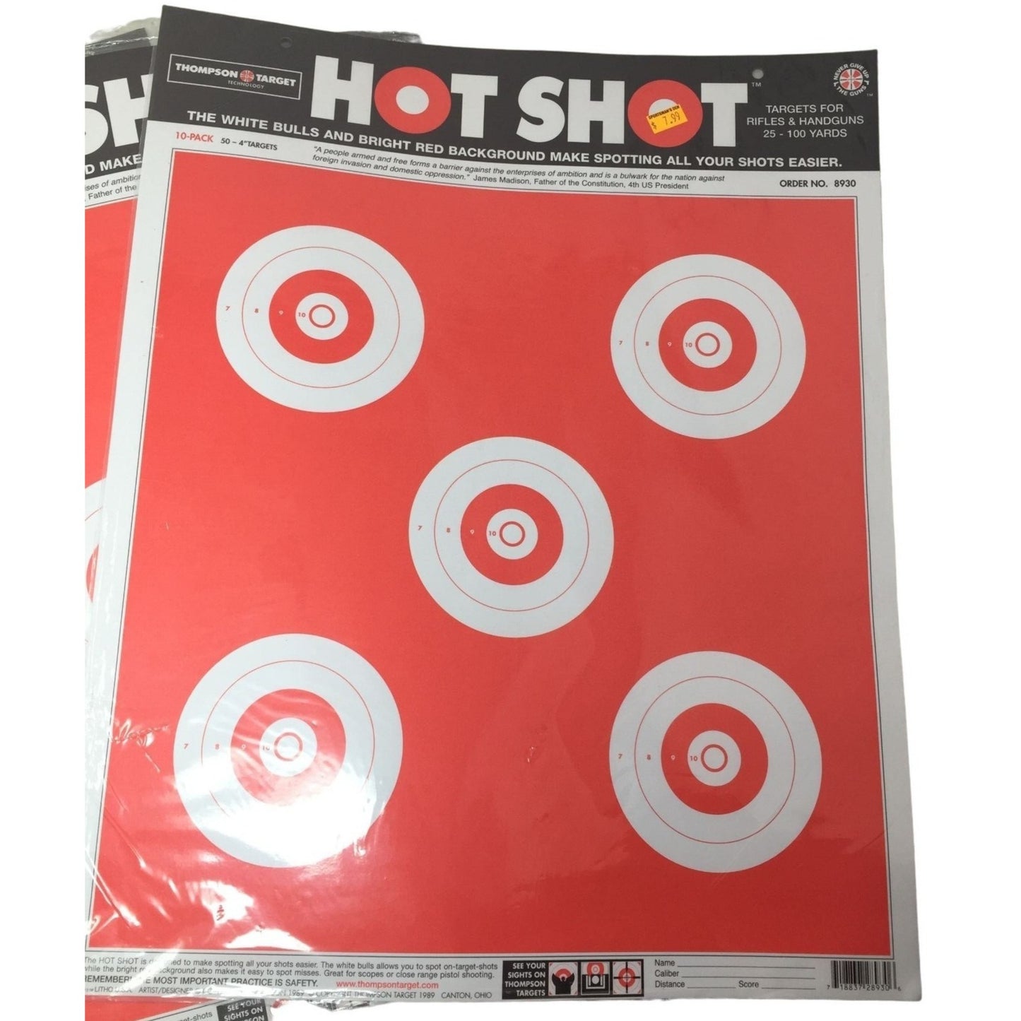 Large Lot of Paper Shooting Targets and Games - Lead Hot Poker, Hot Shots, Guns and Rosa's Targets Inc