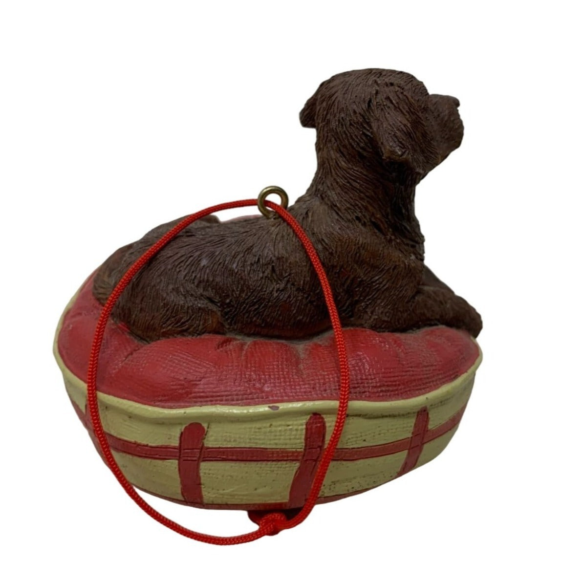 Labrador Puppy Ornaments and Figurines (5 Total) "Pennie" on one with Dog Bed - Dog Figurines