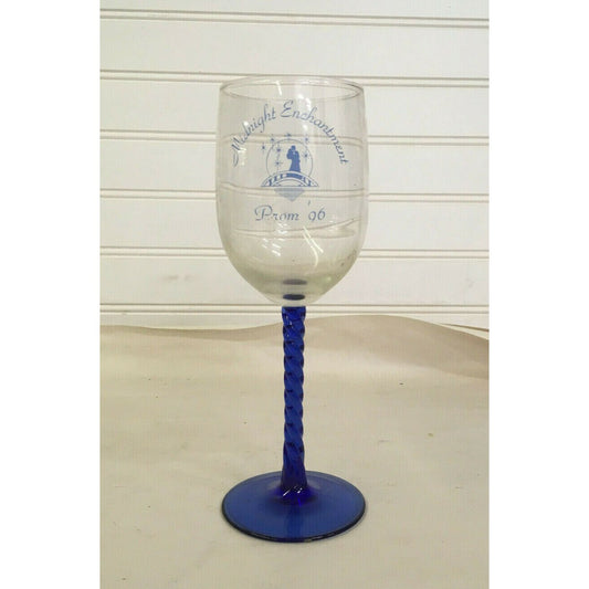 MIDNIGHT ENCHANTMENT Jr/Sr Prom Blue Stemmed Wineglass - 1996