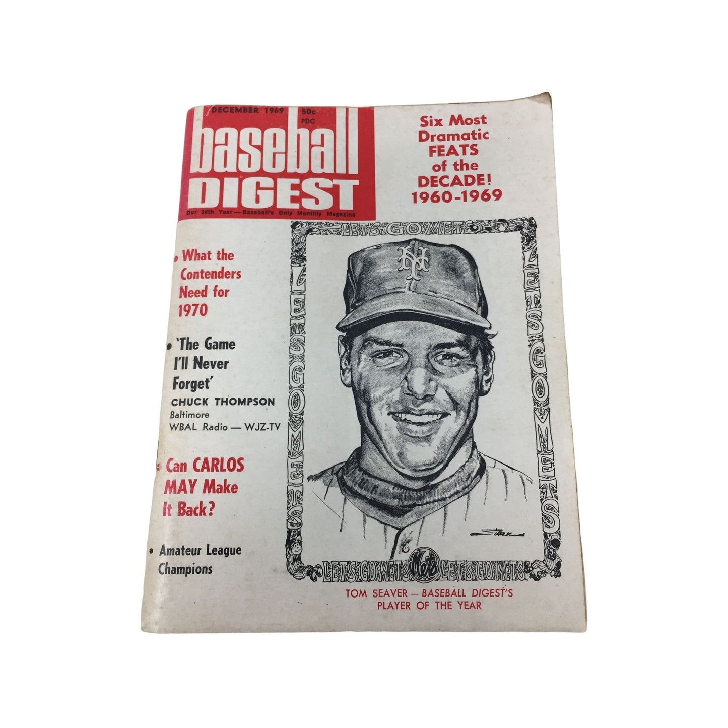 Set of 4 Vintage Baseball Digest Issues (April 1978,Dec 1969,  July 1978 & Oct 1978