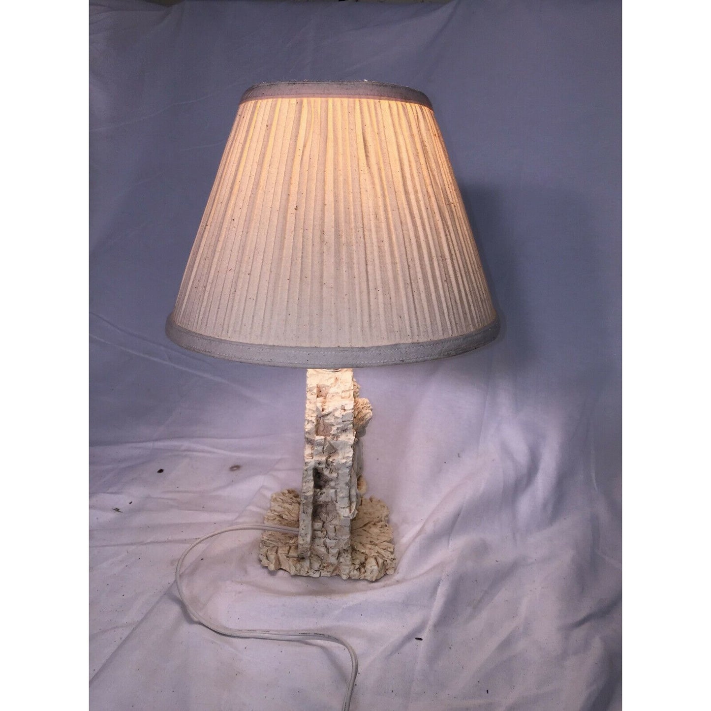 Cherubw Grapes by Wall Table Lamp Plaster / Resin with Shade 15"