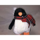 Russ CHATTERS Penguin Black White w Scarf 8” Plush Stuffed Animal RUSS