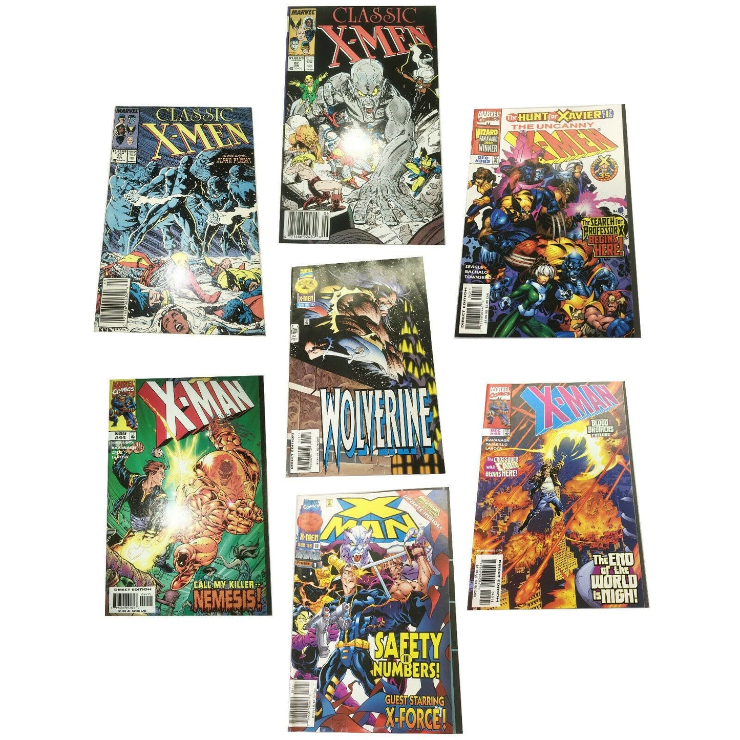 Classic and Uncanny X-Men X-Man Lot of Comic Books - Marvel Comics