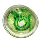 Pretty GREEN Art Glass Dish or Holder - green and bubble spatter look - clear dish or holder RIng Top and flat bottom to sit upright A+ Stuff  A+ Stuff Glass