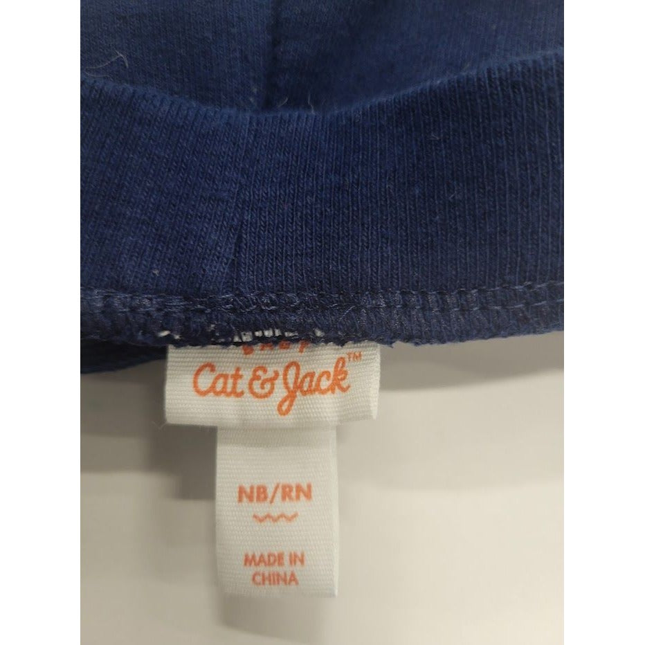 Cat and Jack Newborn Sweatpants - Navy and white - quilted knees