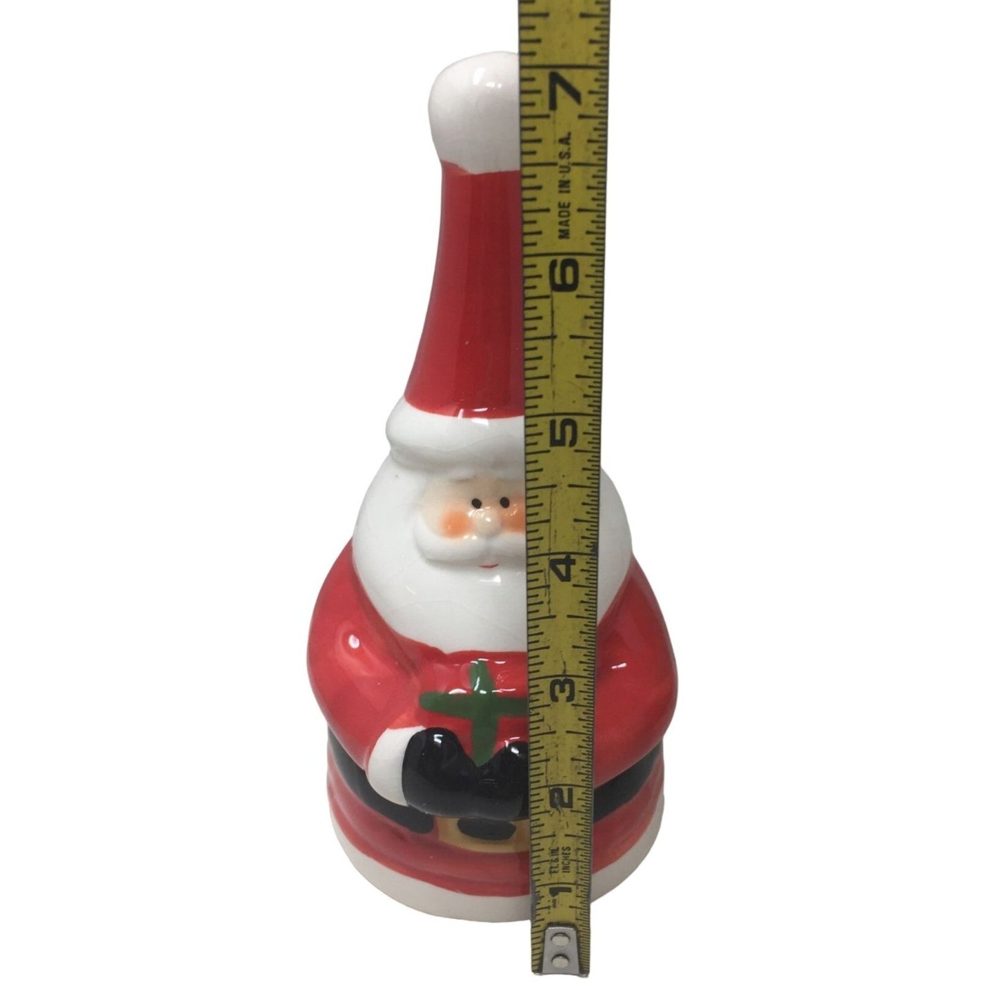 Holiday Decor - Santa Claus Ceramic Bell - Cute Fun Christmas Decoration