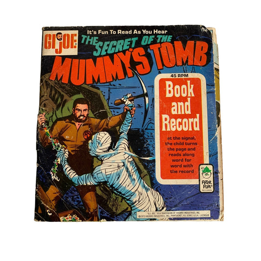 GI Joe The Secret of the Mummy's Tomb - Book and Record - Vintage Read and hear book by Peter Pan Records