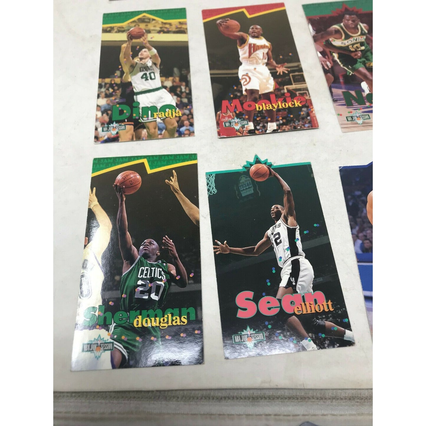 1995-96 NBA JAM Session Cards (21 cards) Blaylock Drexler Mashbur