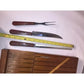 Vintage Hanging wood block knife / cutlery set. As shown A+ Stuff