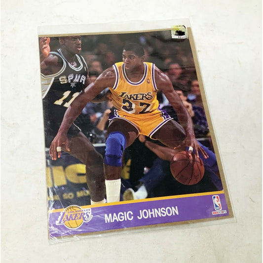 MAGIC JOHNSON 1990 NBA Hoops 8 x 10 Glossy Action Photos LA Lakers