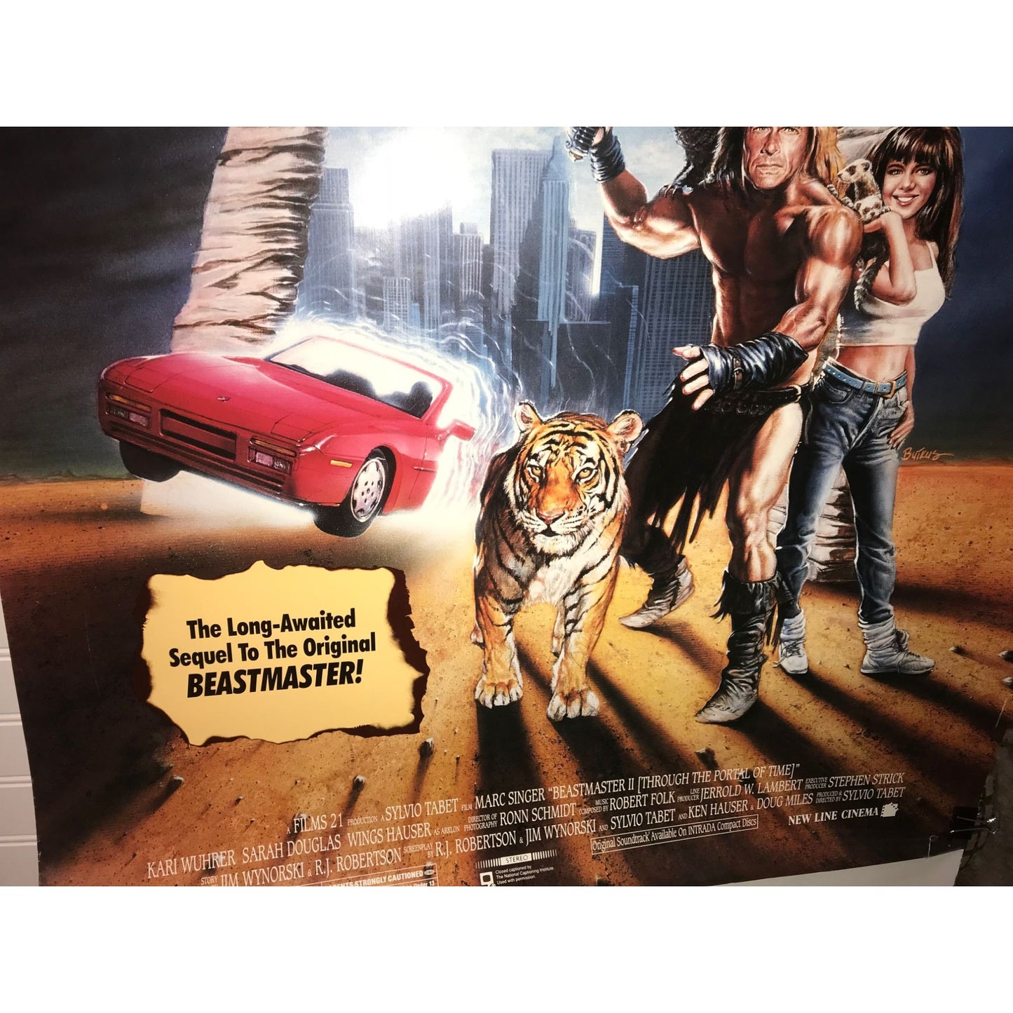 BEASTMASTER 2 Through the Portal of Time - Original Vintage Movie Poster -  Great Find!