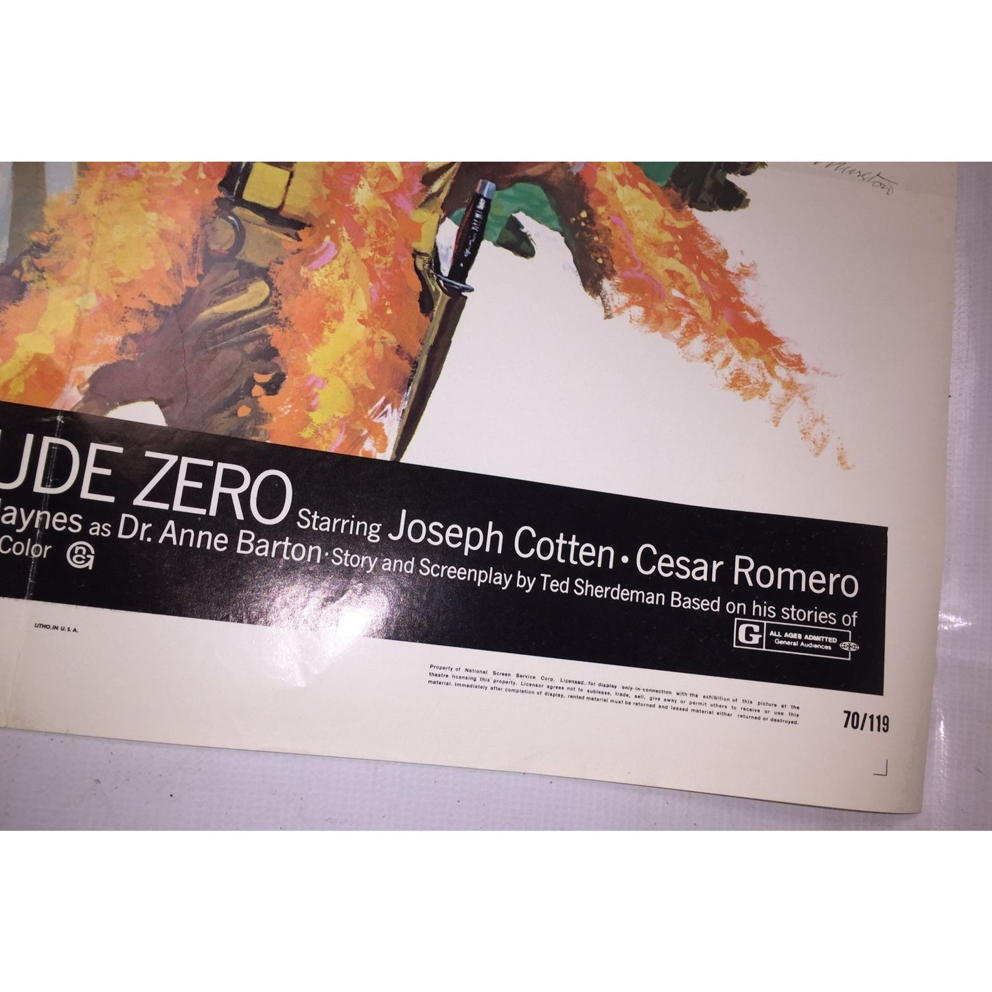 Latitude Zero Vintage 1970s Original Movie Poster -  Cinema History Collectible