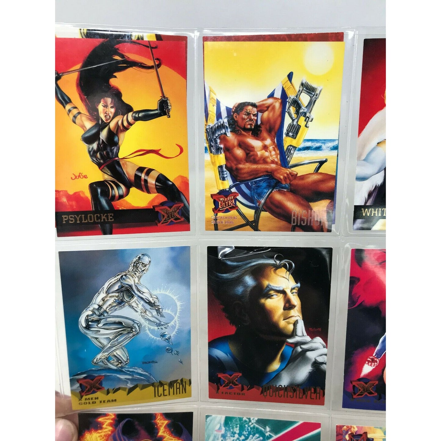 1995 Fleer ULTRA X-MEN Marvel Trading Cards - 1 Page ( 11 Cards)