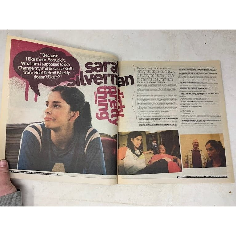 Real Detroit Weekly Newspaper Jan 31 - Feb 6, 2007 - Sarah Silverman - Detroit life and events