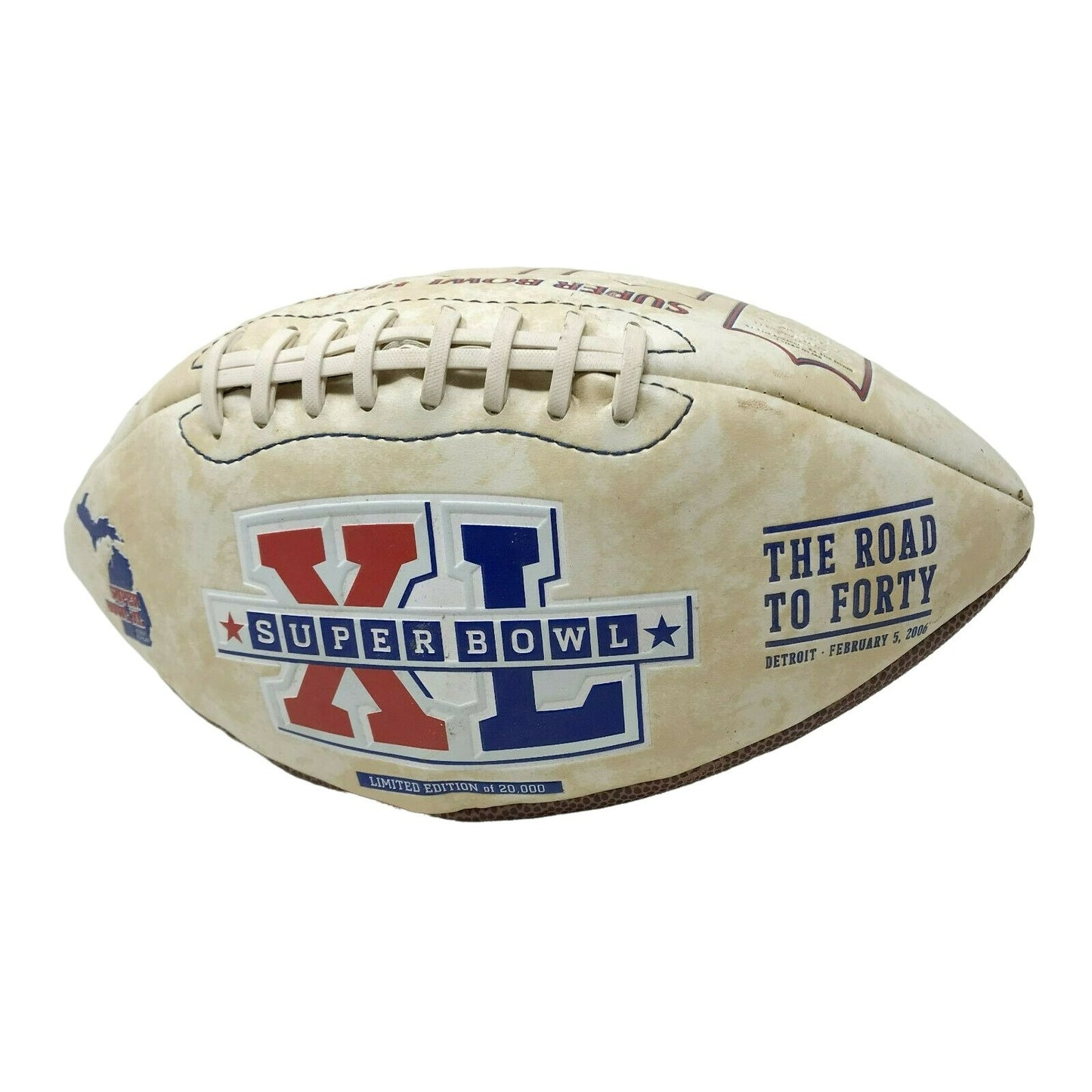 NFL Super Bowl XL History Full Size FOOTBALL The Road to 40