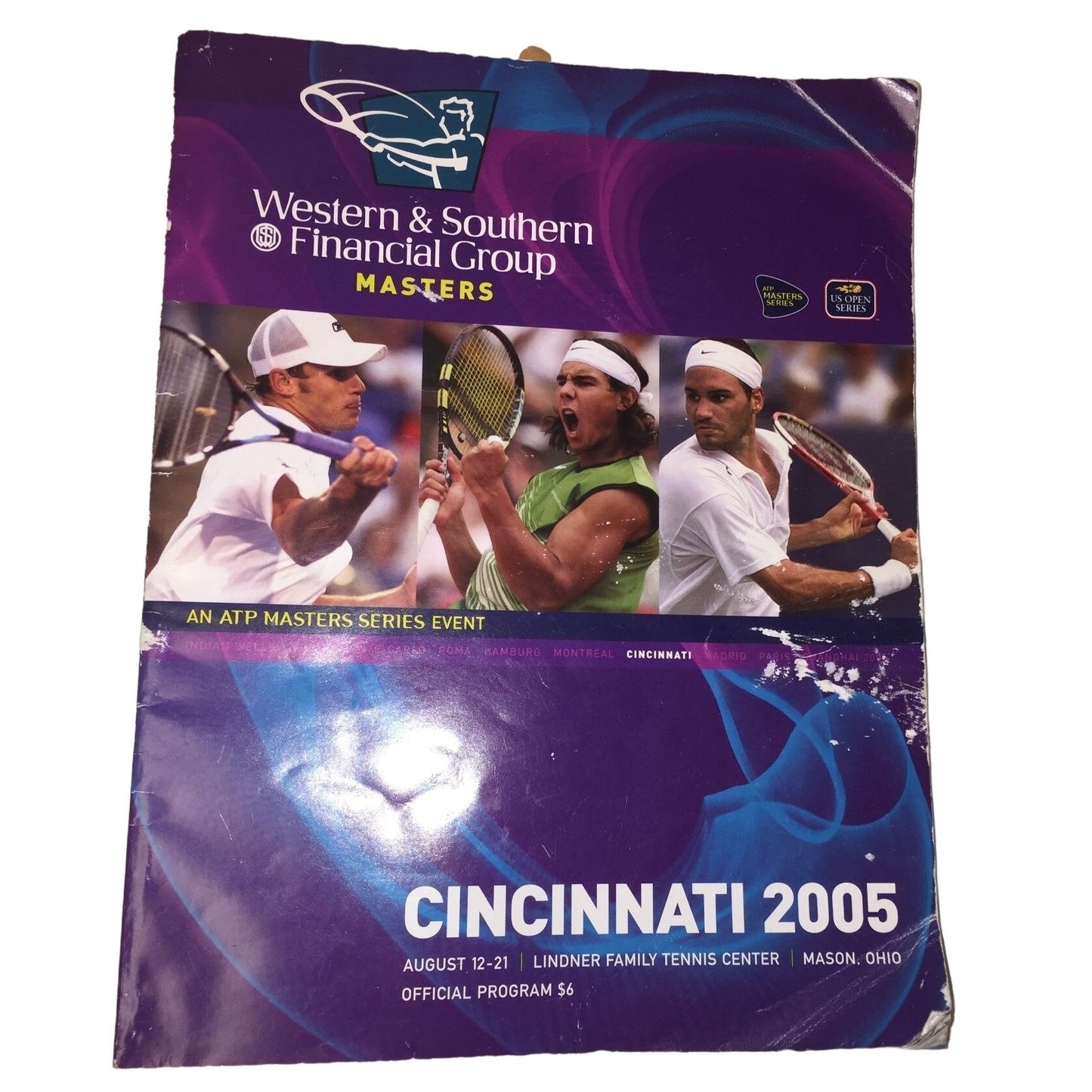 Vintage Tennis Program - Western & Southern Financial Group Masters Series Event - Cincinnati, OH 2005 - Sports Program