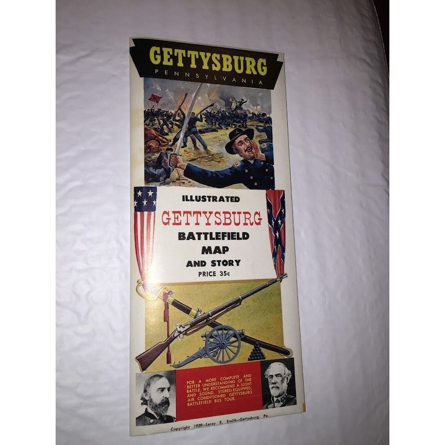 Civil War and Gettysburg Pamphlets / booklets - Battles of the Civil War - Battlefield Map and Story