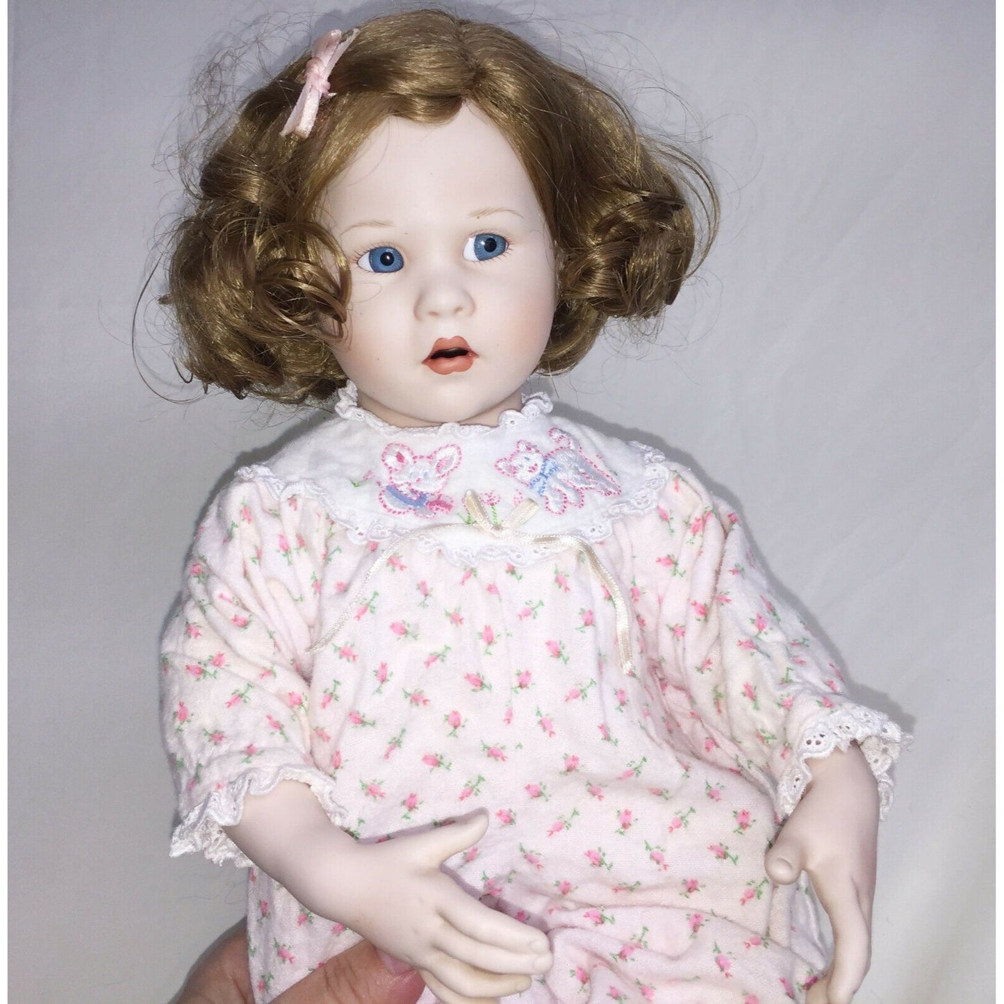 KATIE Porcelain doll by BRIGETTE DEVAL Cute Curls and Pajamas