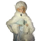 Beautiful Holiday Woman / Angel Decor - Blue and white Ice Angel Christmas Decor Faux Fur Edging A+ Stuff  A+ Stuff