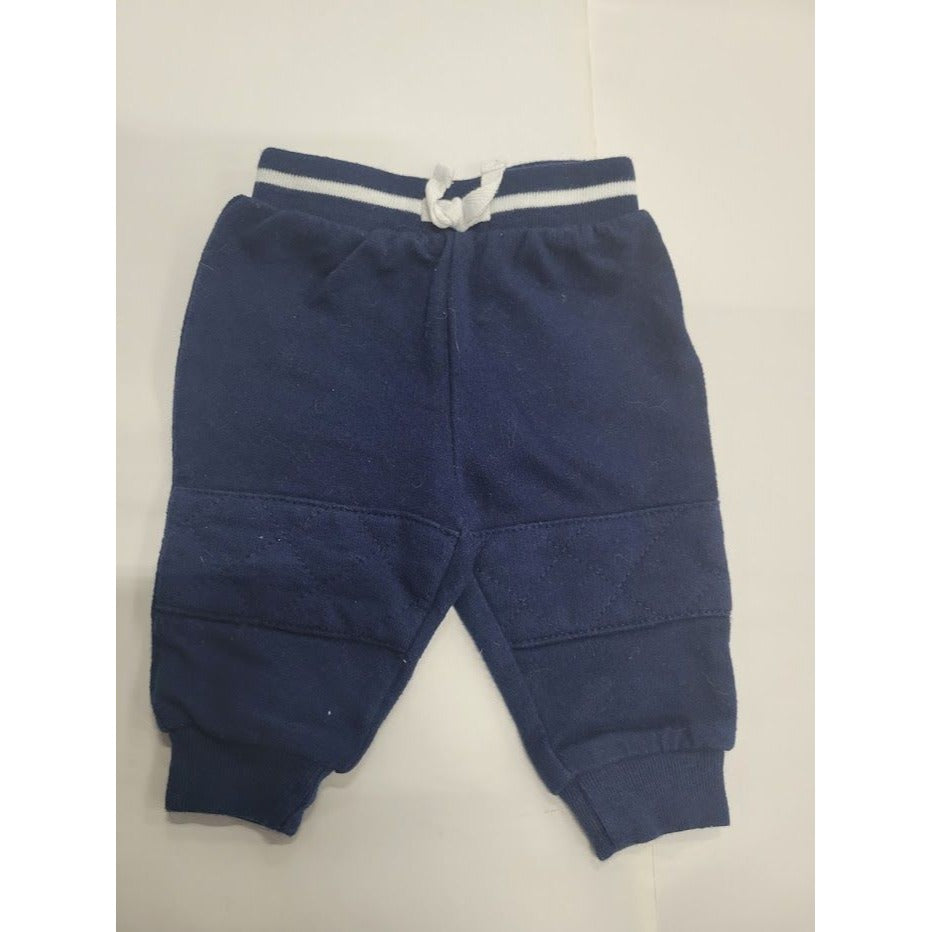 Cat and Jack Newborn Sweatpants - Navy and white - quilted knees