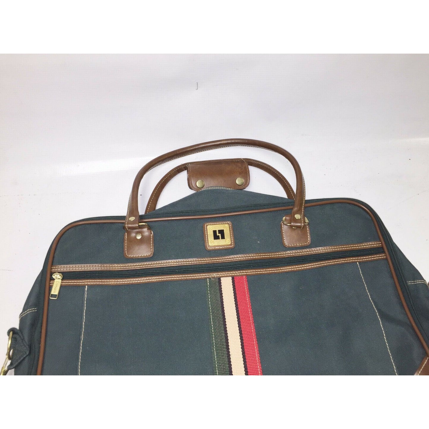 LEISURE Brand Vintage 16" TOTE Luggage TRAVEL BAG Very Nice!