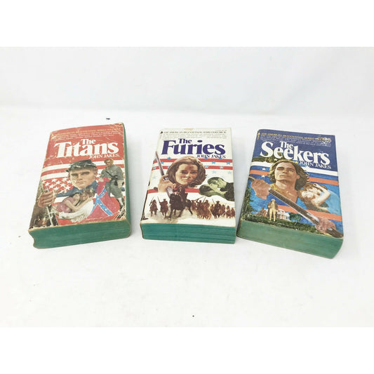 JOHN JAKES Paperback SET The TITANS The FURIES The SEEKERS 1976 Ed