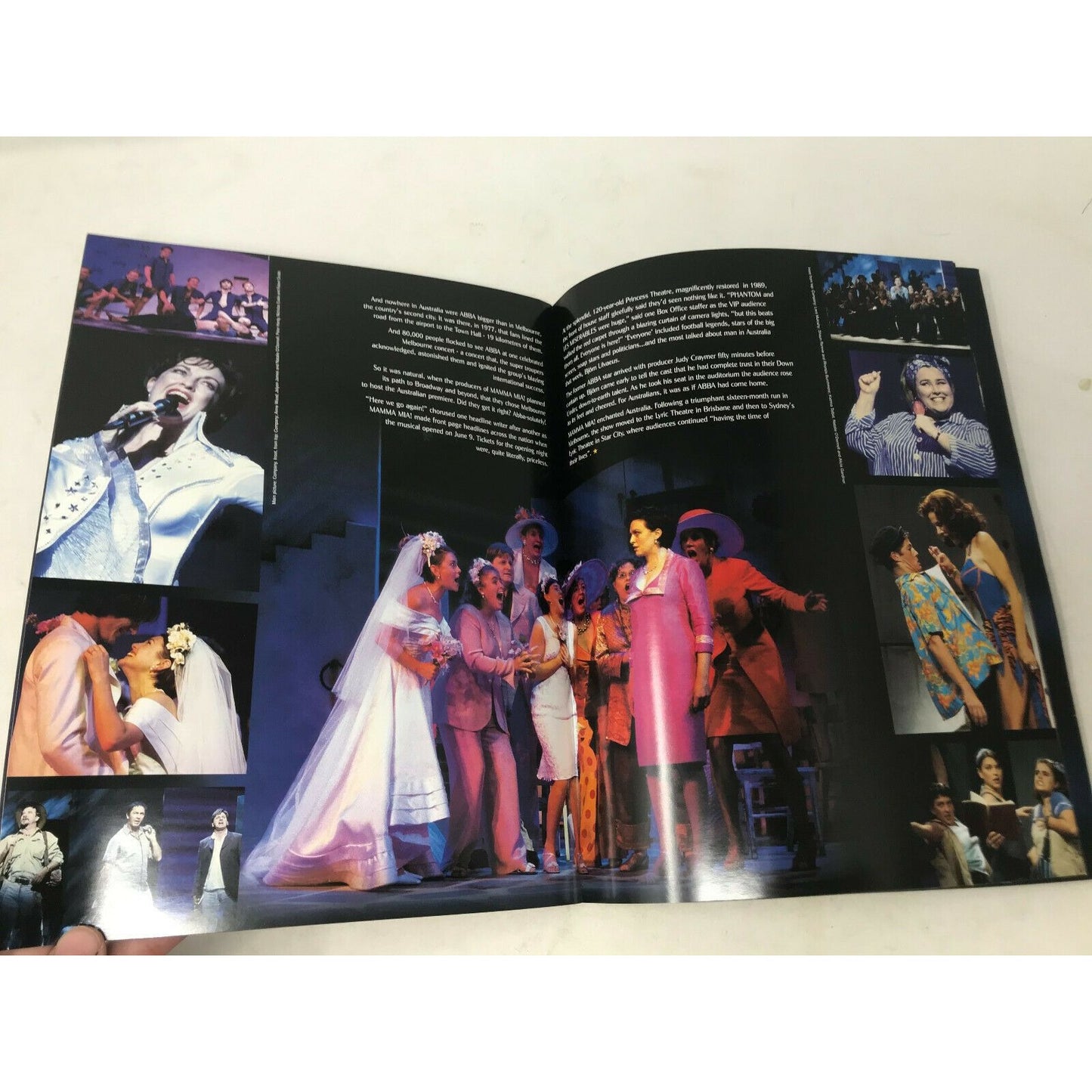 2001 MAMMA MIA Musical Brochure/Program, Pre-Owned, Booklet Play