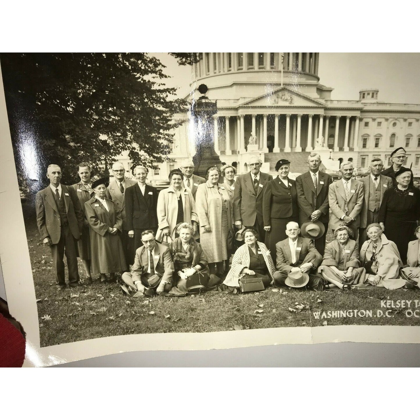 Vintage 'KELSEY TOUR' Group Photo WASHINGTON DC Trip Oct 16 1964