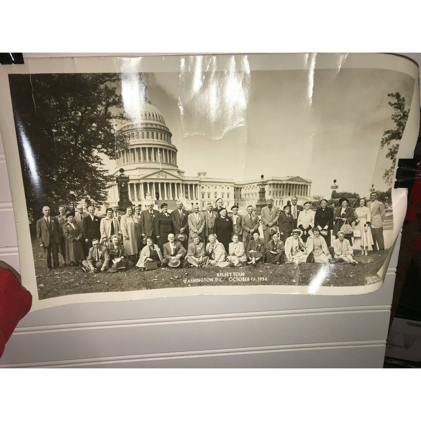 Vintage 'KELSEY TOUR' Group Photo WASHINGTON DC Trip Oct 16 1964