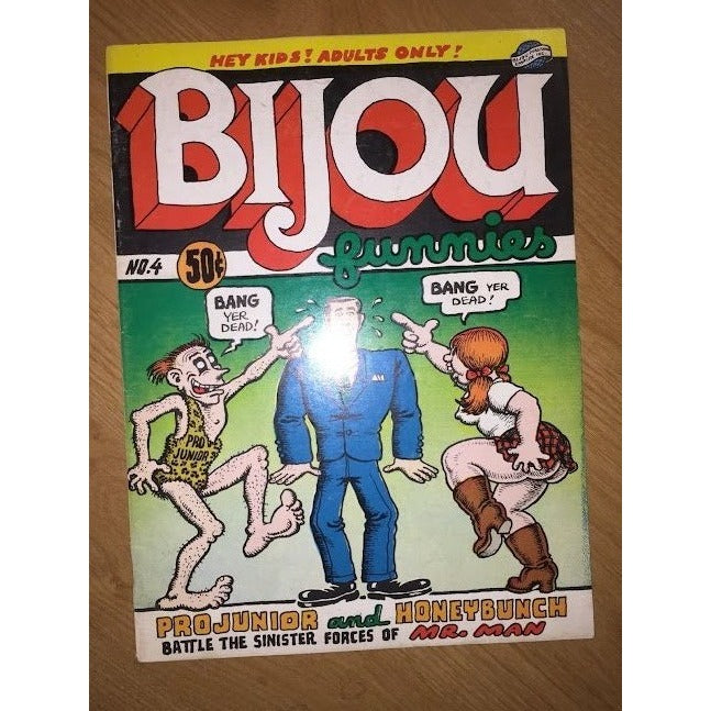 Bijou Funnies - Underground Comic Book - Pro Junior and Honeybunch battle the sinister forces of Mr. Man - Copyright 1970