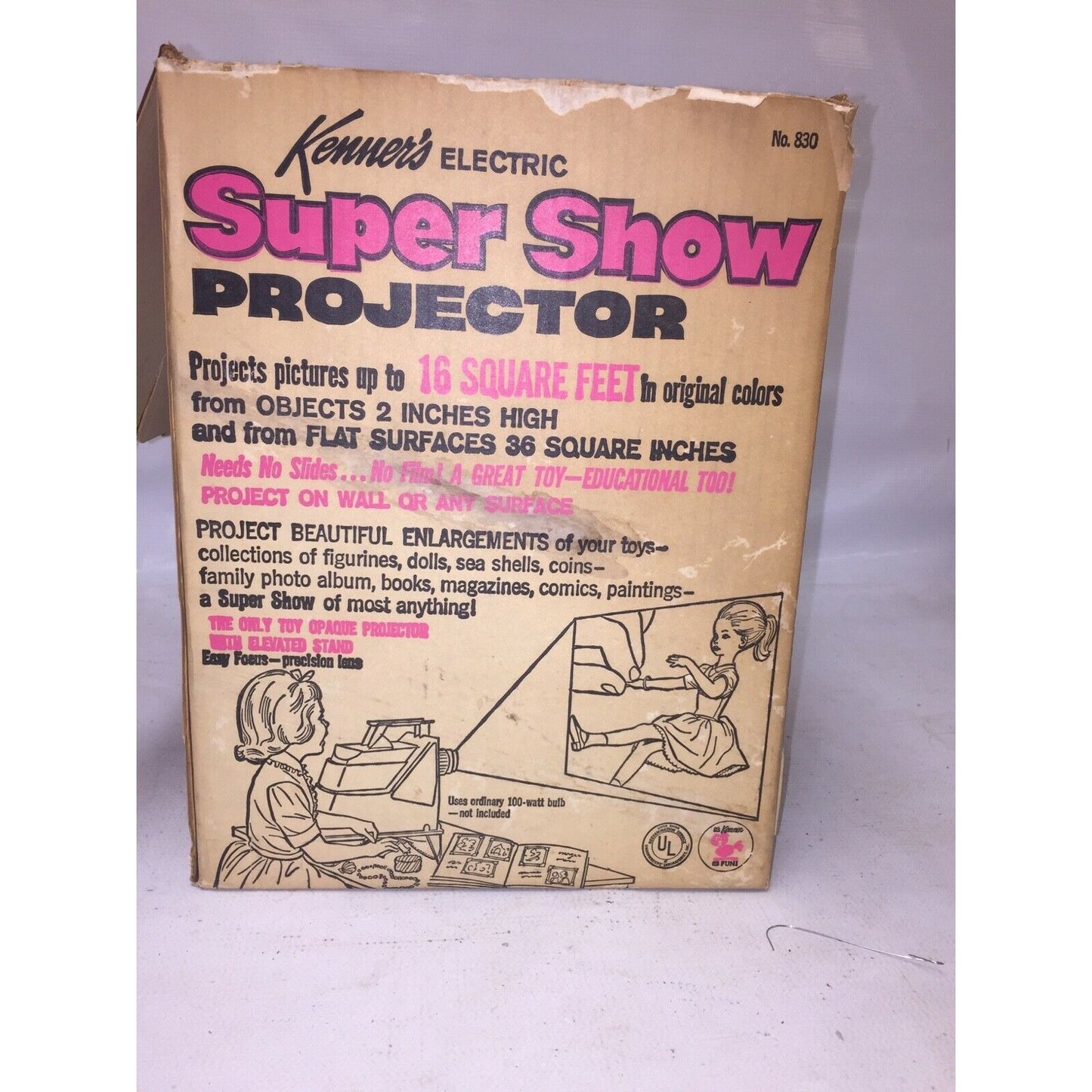 VINTAGE 1965 KENNER SUPER SHOW  PROJECTOR IN BOX -Classic