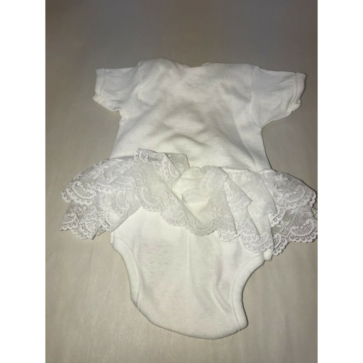 Flower Embroidered one piece w Tutu - 6 mos - simple and sweet