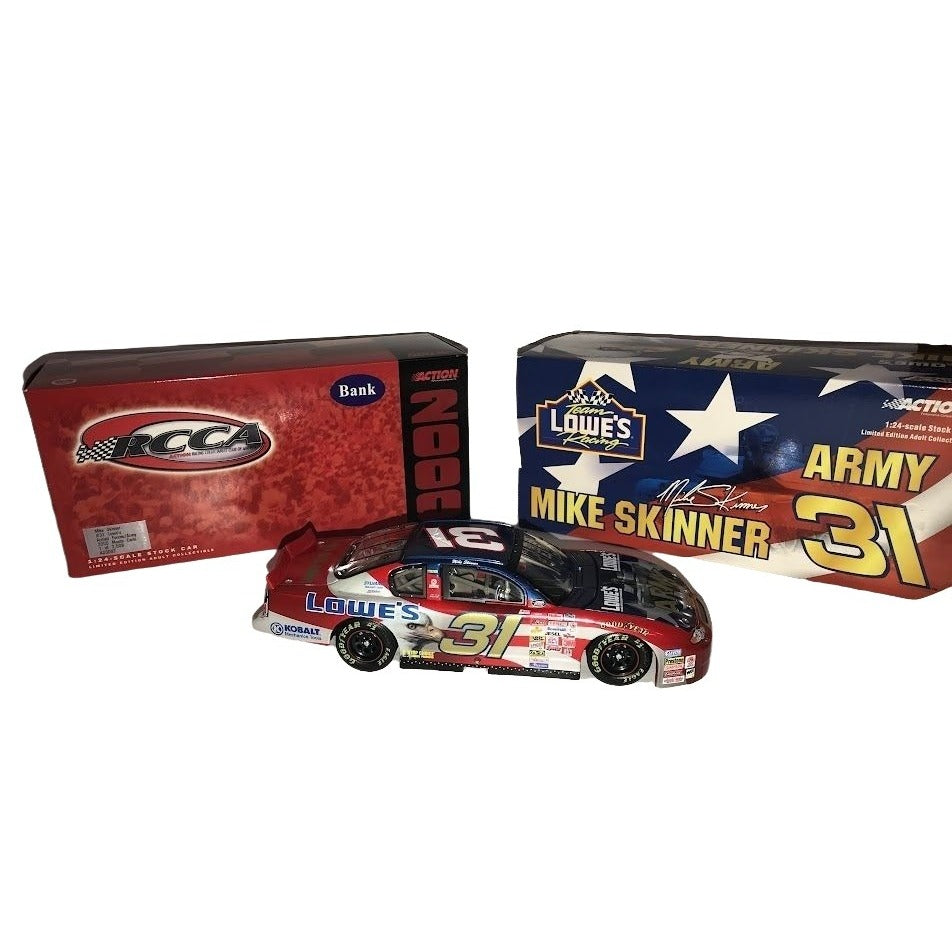 Mike Skinner - #31 Lowes - Armed Forces Army - 2000 Monte Carlo - - 1-24th scale - diecast racecar - Nascar Collectible - in box