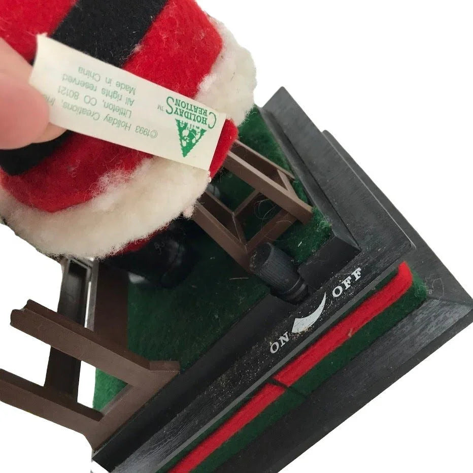 Santa Claus Christmas Musical Holiday Decor - Santa Claus reviewing the Naughty List - with candle, garland, letter etc A+ Stuff  A+ Stuff Seasonal & Holiday Decorations