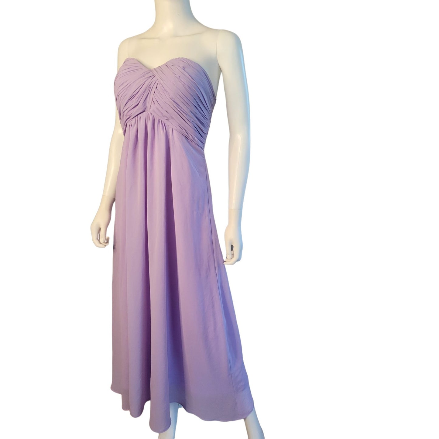 Lavender Purple Strapless Formal Dress / Tulle Gown Size Small