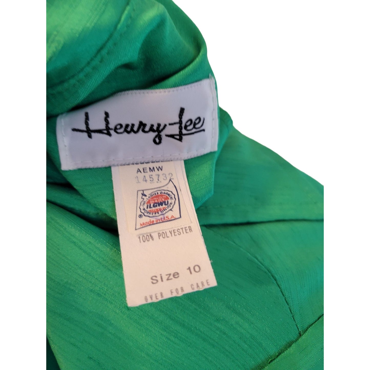 Vintage HENRY LEE Women's Green Double Breasted Belted Jacket Dress