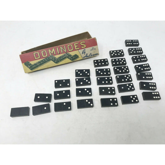 Vintage Double 6 DOMINOES Set by HALSAM - Double Six - Set no 623W