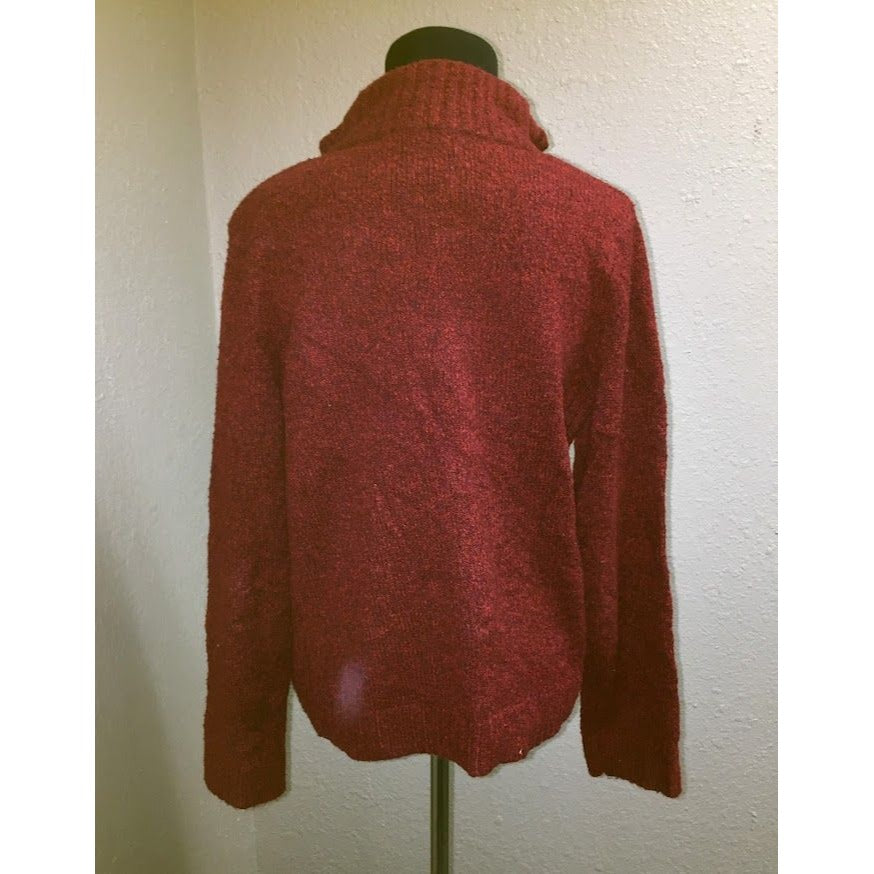 Christopher & Banks Red 1/4 zip pullover Sweater Size Small - very good condition (see photos)