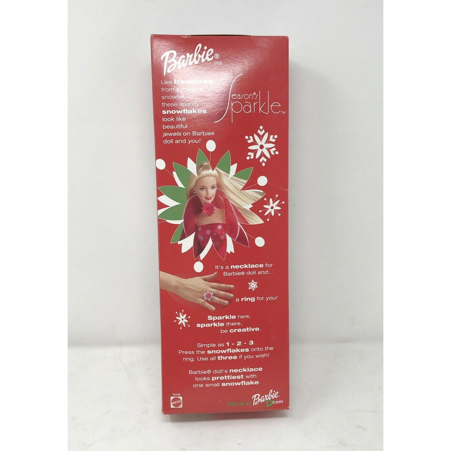 Barbie Season's Sparkle  2001 55198 Holiday Doll Damaged Box