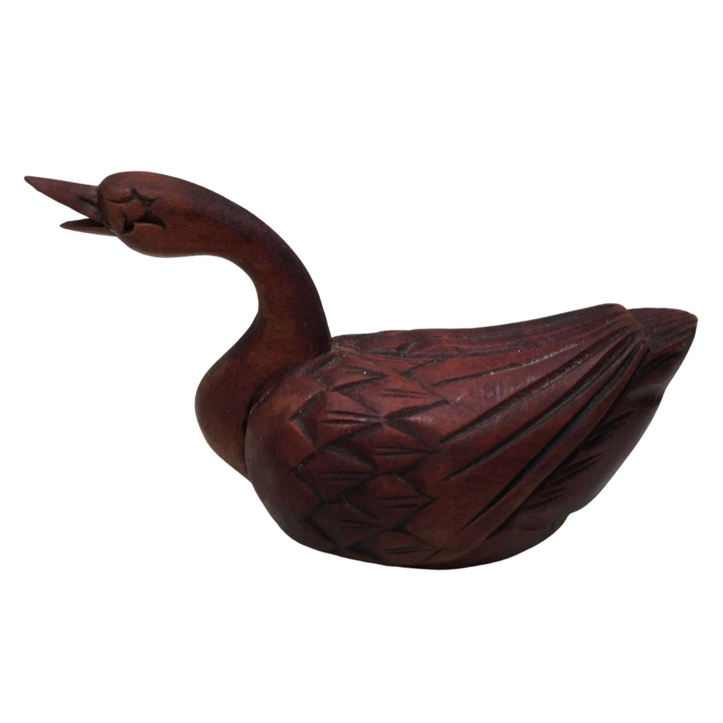 Pair of Wooden Swan or Goose Figurines - Nice Detailing