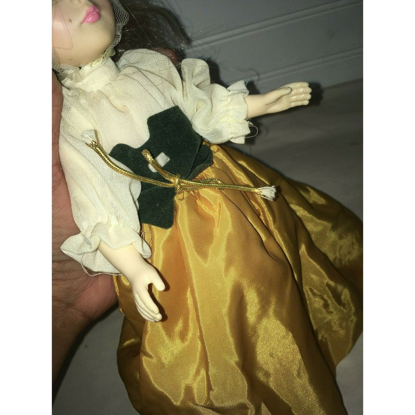 Vintage Long Haired Doll in Cultural Dress -  Eyes open/close