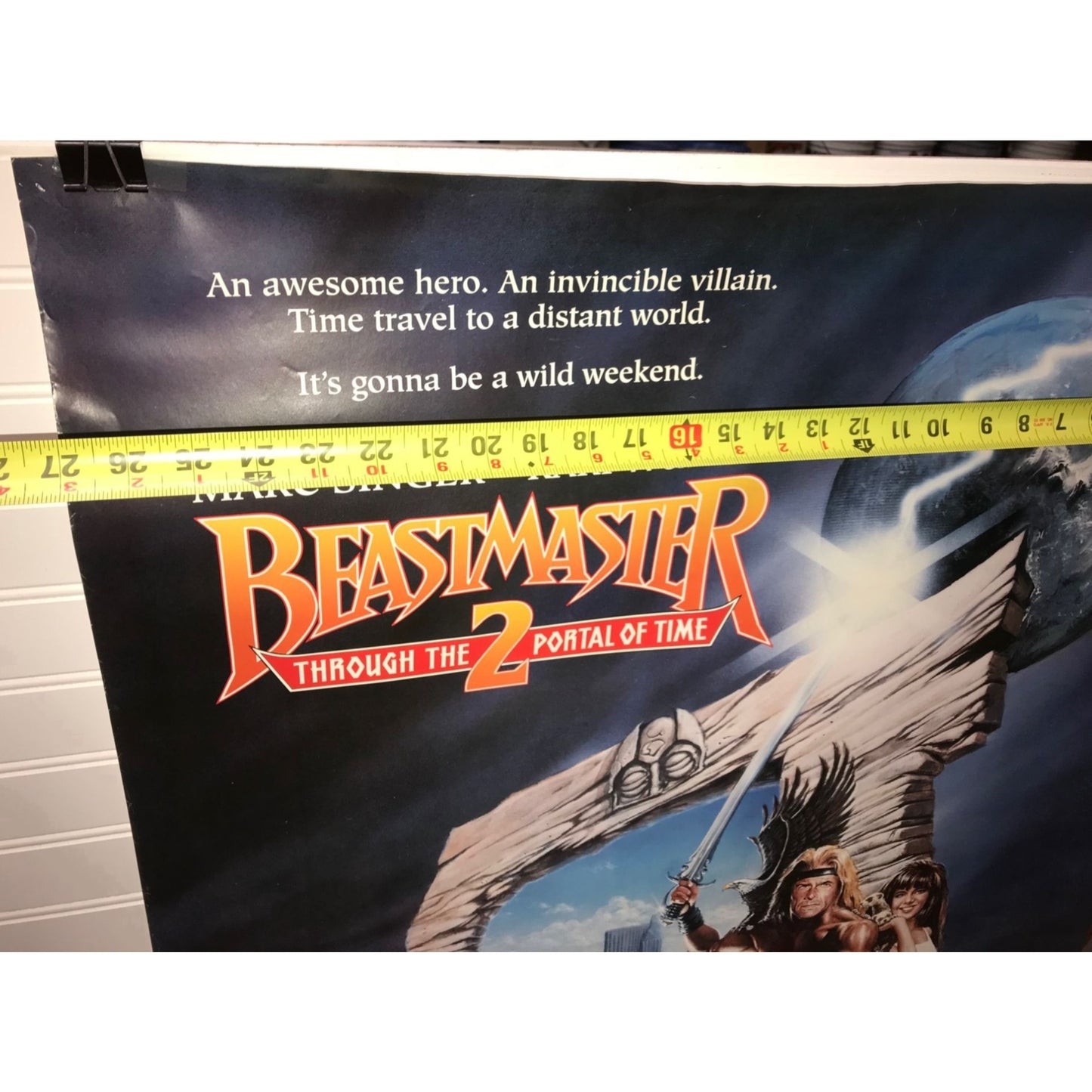 BEASTMASTER 2 Through the Portal of Time - Original Vintage Movie Poster -  Great Find!