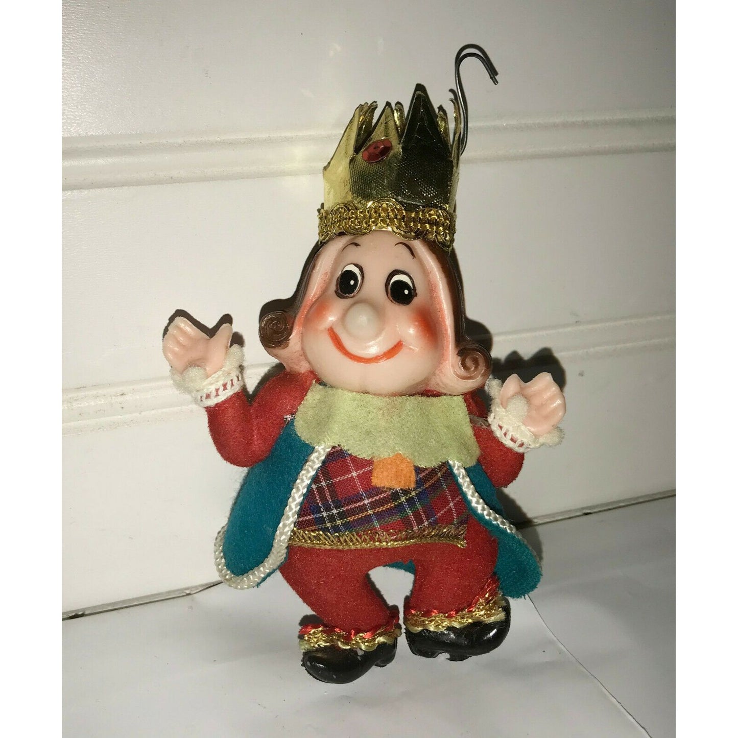 Vintage CHRISTMAS TREE Ornament OL' KING COLE Soft Plastic Retro