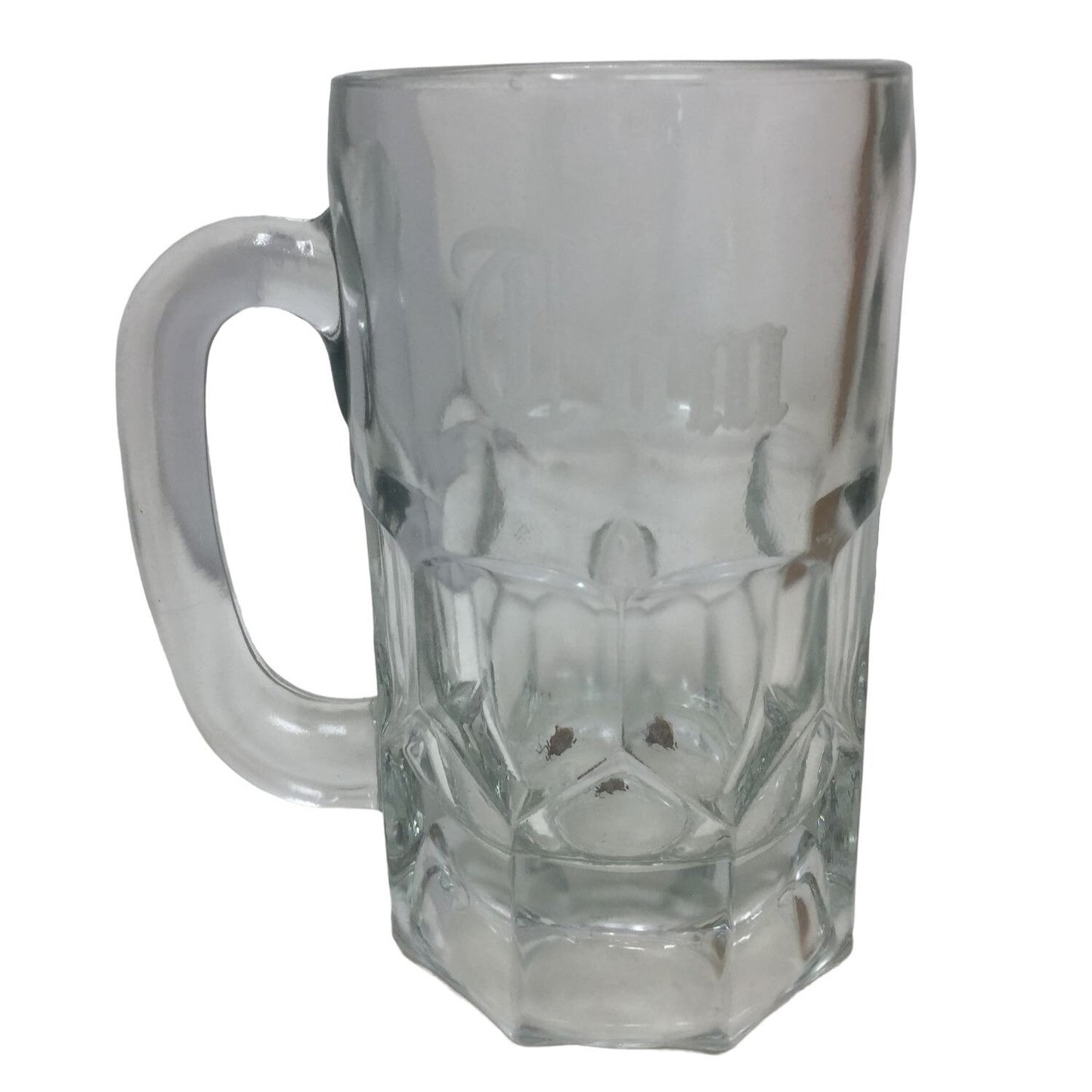 Frosty Beer Mug "TOM" Etched on Front - Heavy Barware Gift