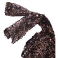 Evening Cocktail Dress - Bronze Tone Sequin one Shoulder Mini Dress Size 7 Windsor  A+ Stuff