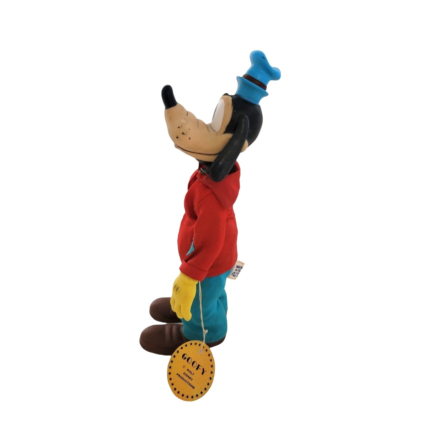 Walt Disney Productions GOOFY Doll with Tag R Dakin 1960s (Hong Kong) Disney Figure