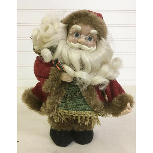 Santa Claus Christmas Figurine Holiday Decor w bag & hair beard - Unbranded  A+ Stuff Seasonal & Holiday Decorations
