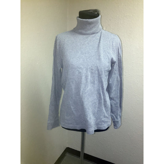 Women's Ralph Lauren Gray Turtleneck (Small) Ladies Grey Top Embroidered RLL Monogram on Neck